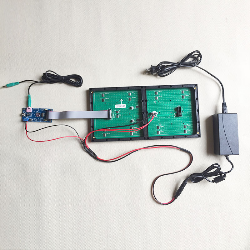 LED Music Spectrum Display Screen 6 Modes MS3264 DIY 12*6inch LED Audio Spectrum Screen Kit LED Music Spectrum Display Screen 6 Modes MS3264 DIY 12*6inch LED Audio Spectrum Screen Kit